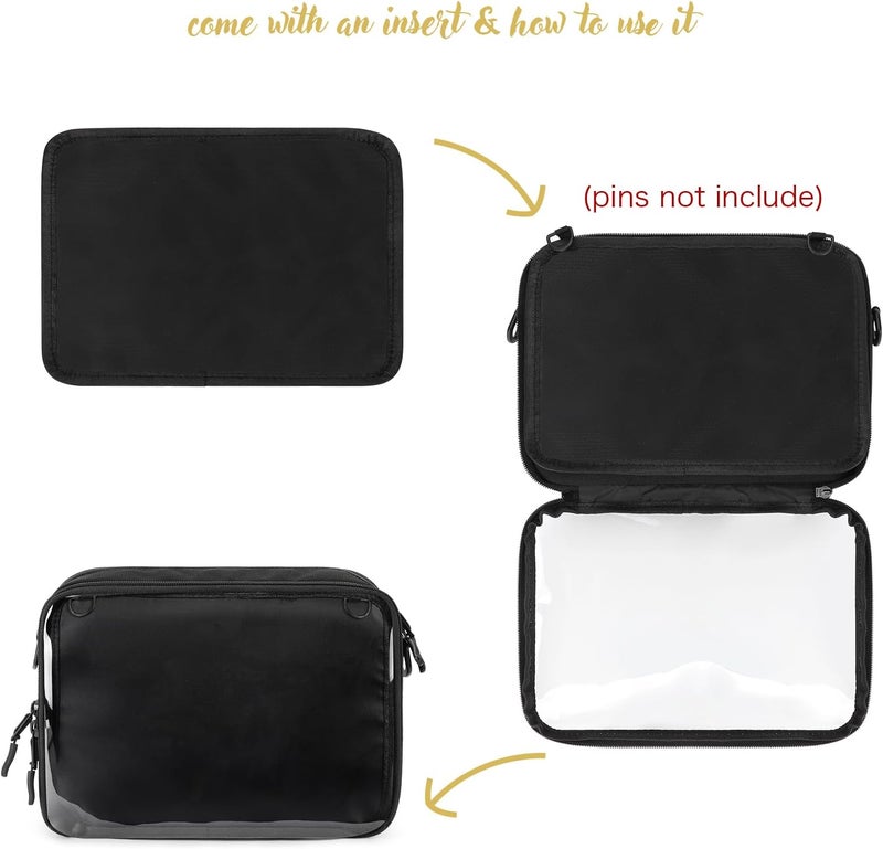 STEAMEDBUN Ita Bag Crossbody Small Ita Purse Pin Display Bag with Insert - Image 3